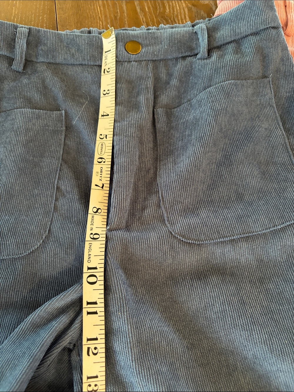 Women’s Corduroy Wide-Leg Pants - Pink, Red, Blue, Tan BUNDLE OF FOUR - Picture 5 of 12